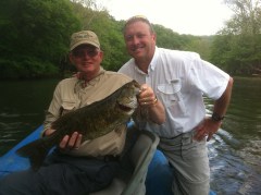 Geoff and I on the New River.